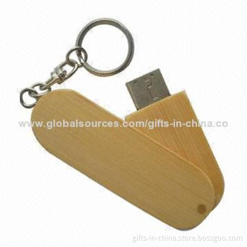 Wooden USB Flash Drive with Different Capacity Available, Supports Plug-and-play Function